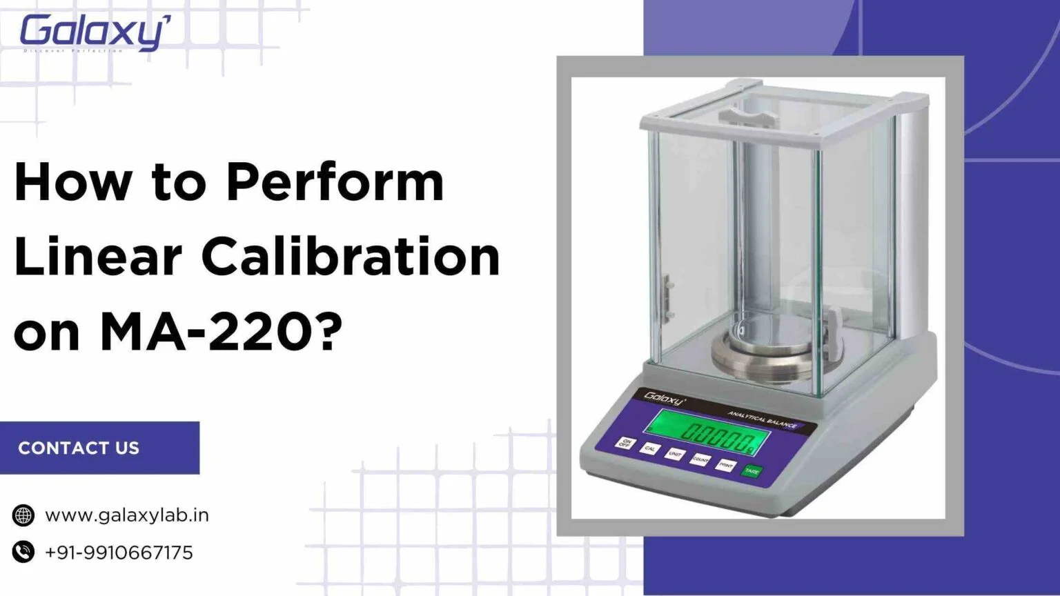 How to Perform Linear Calibration on Galaxy MA-220 Analytical Balance?